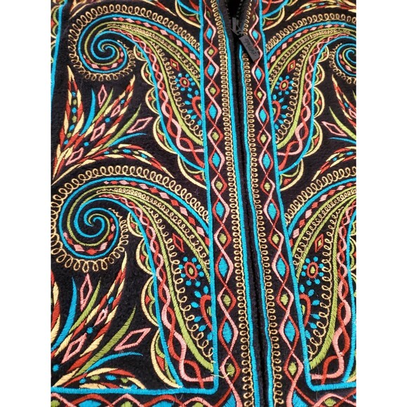 Bob Mackie Wearable Art Embroidered Vest Medium - Picture 6 of 8